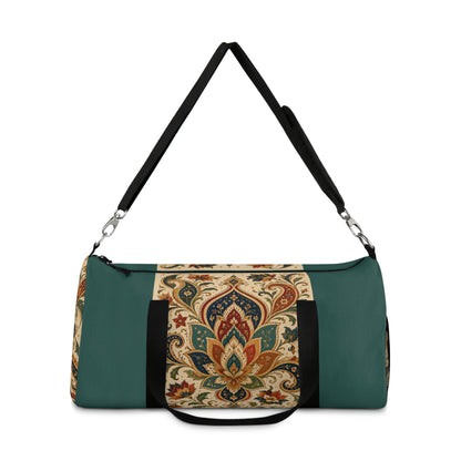 Indian Vintage Indigo Green Bohemian Duffel Gym Bag