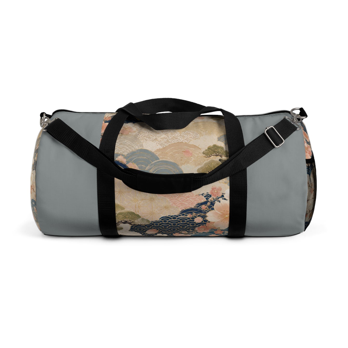 Vintage Japanese Cloudy Blue Wave & Clouds Duffel Bag