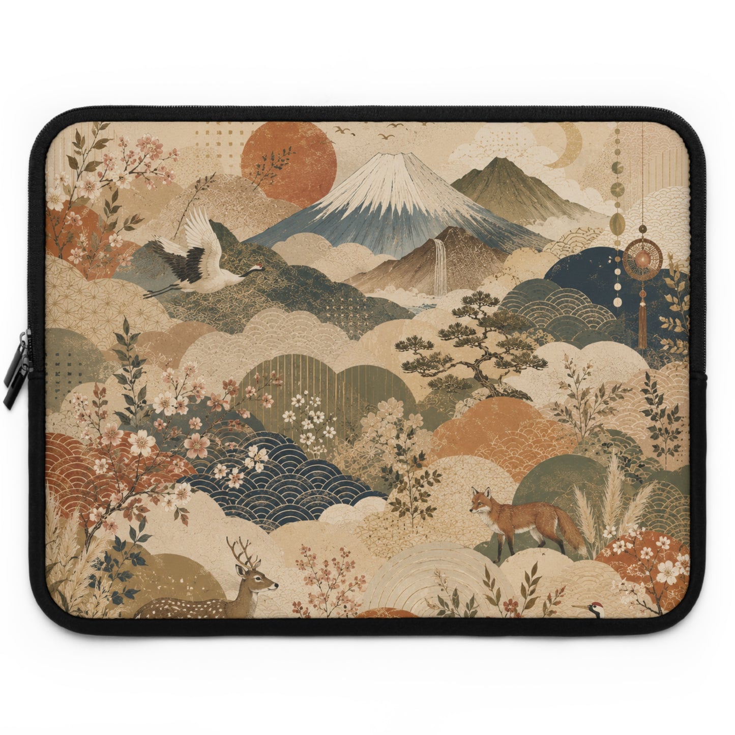 Vintage Japanese Painting Laptop Sleeve Case