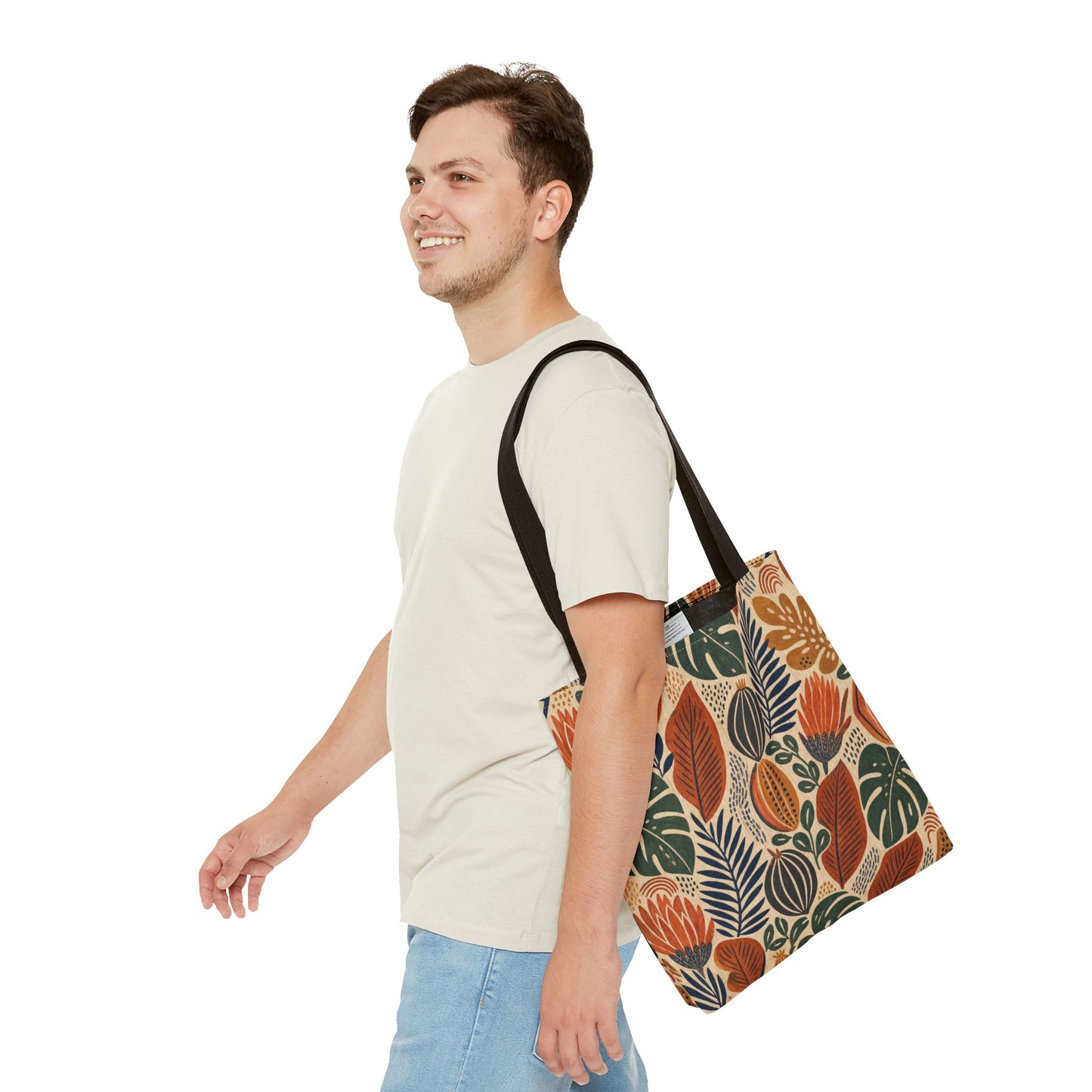 African Tribal Botanical Cacti Leaf Full Art Tote Bag