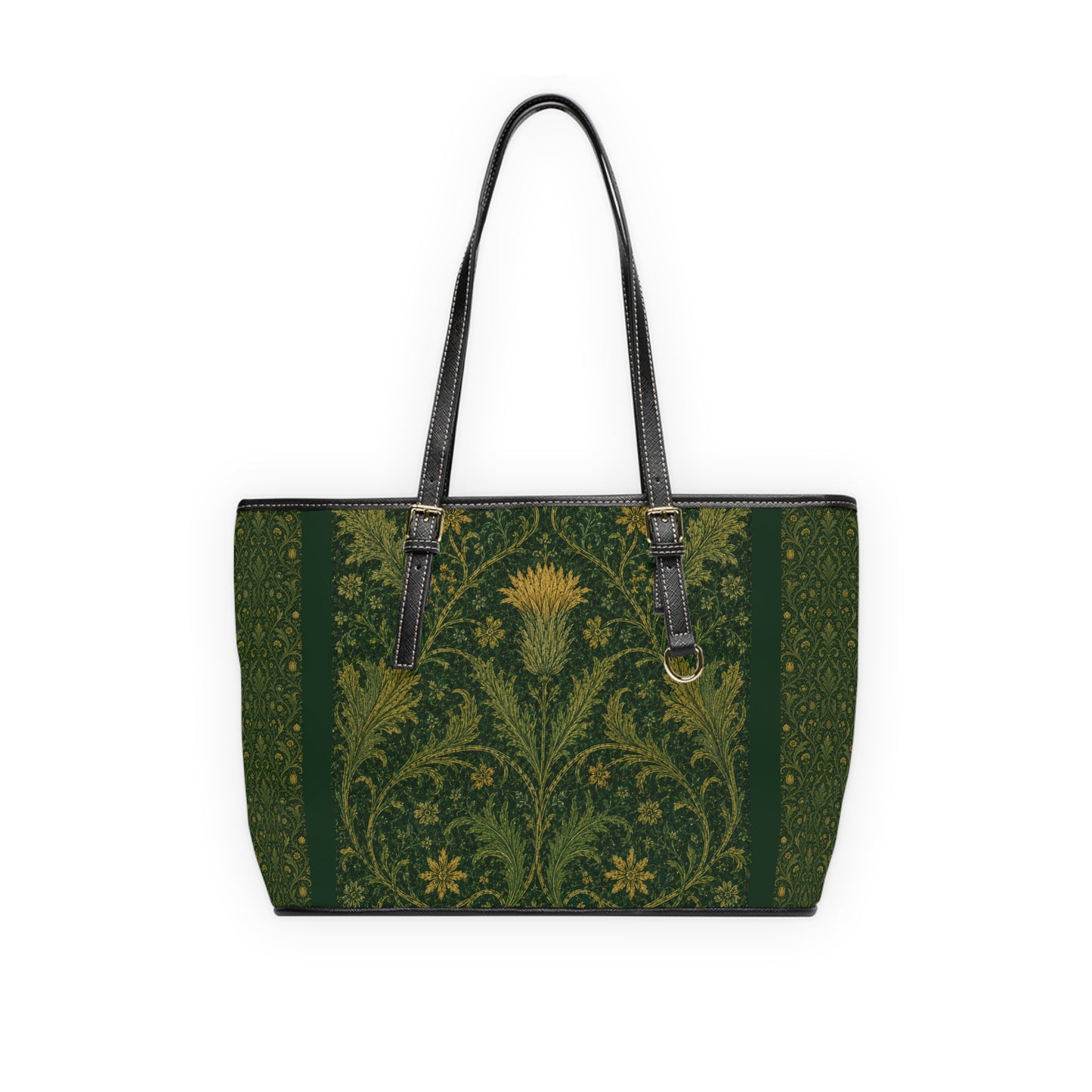 William Morris Forest Green Damask Floral Tote Bag