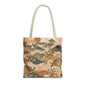 Vintage Japanese Animal Landscape Painting Full Art Tote Bag