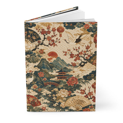 East Asian Vintage Landscape Hardcover Journal