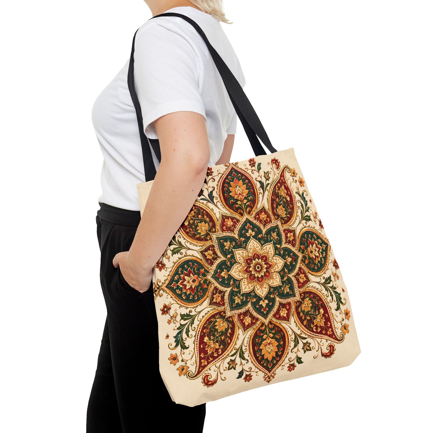 Indian Vintage Floral Mandala Full Art Tote Bag