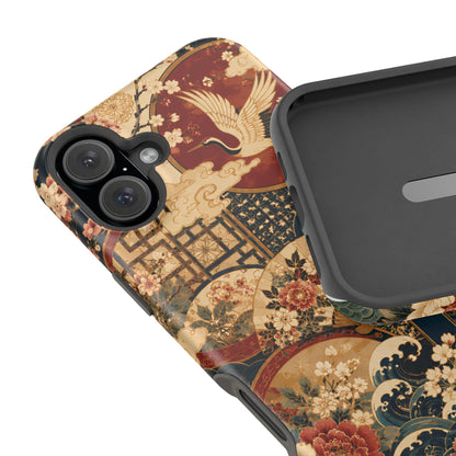 East Asian Floral iPhone Case | Magnetic Impact-Resistant Cases