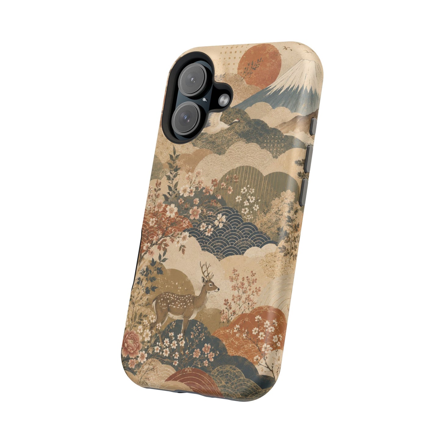 Vintage Japanese Animal Landscape Magnetic Impact-Resistant iPhone Cases