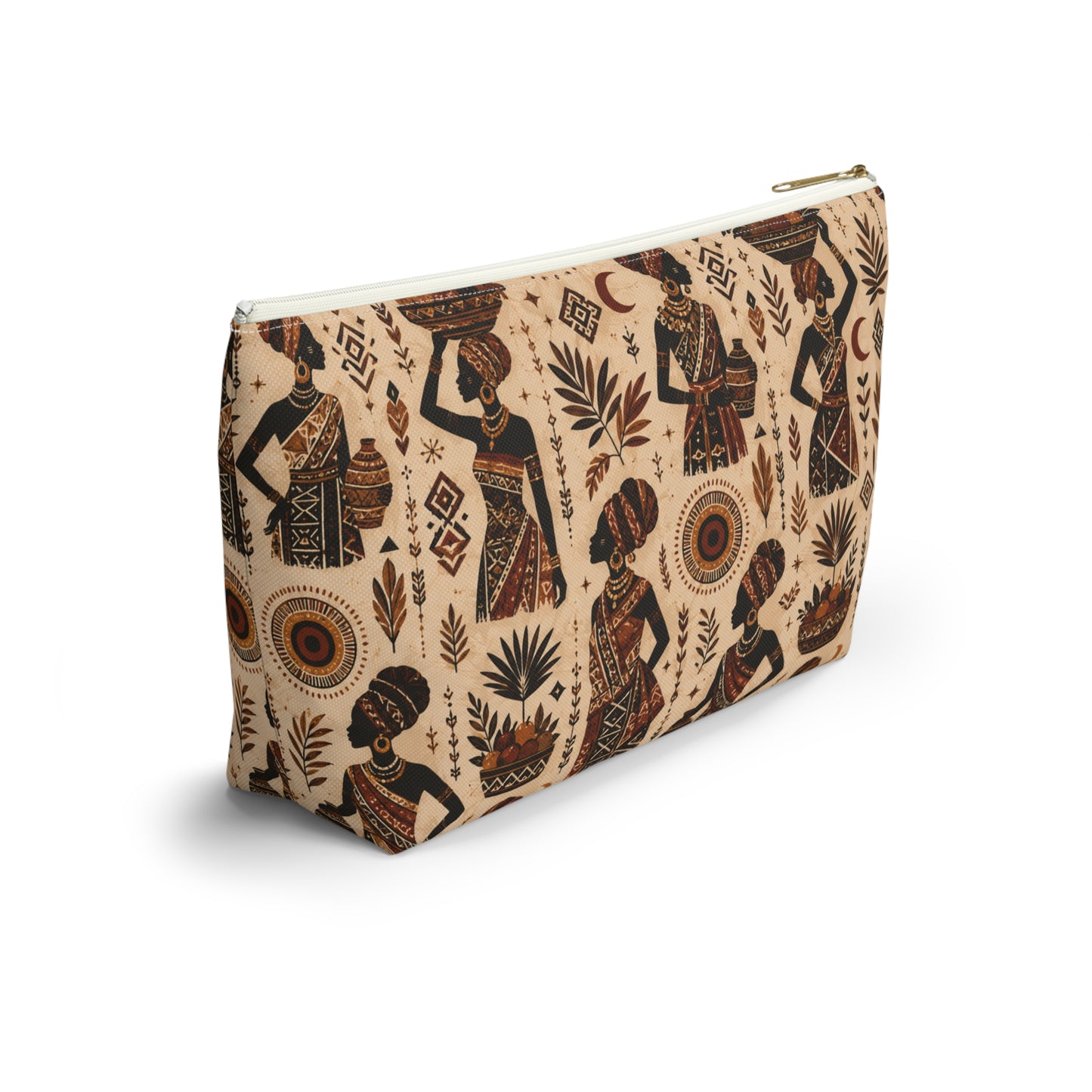 African Woman Figures Accessory Pouch Makeup Bag
