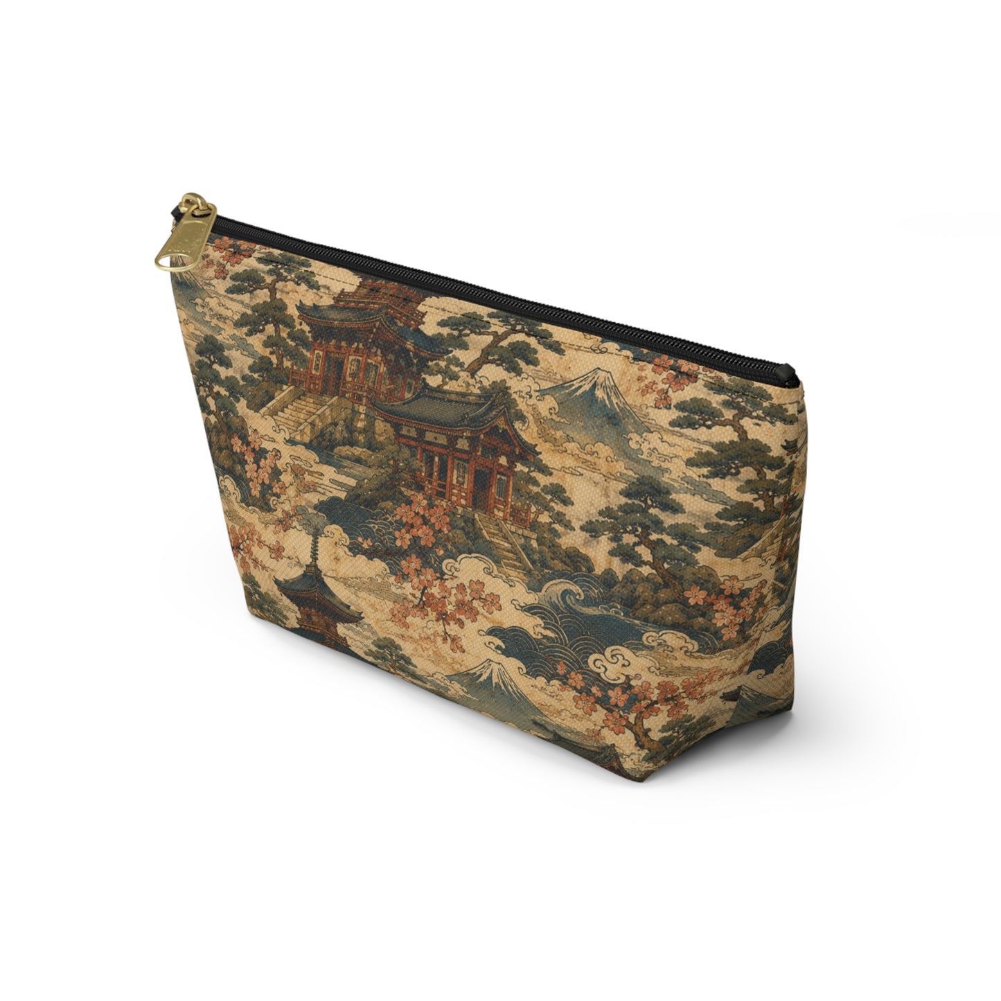Vintage Japanese Temples Make Up Accessory Bag