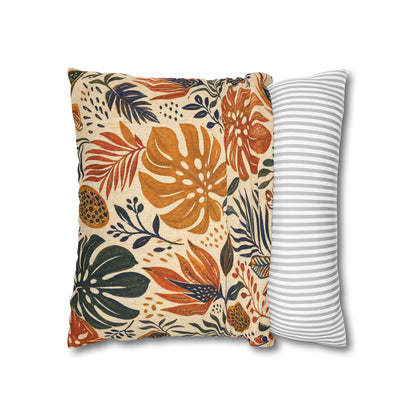 African Tribal Botanical Palm Pillow Case Cover
