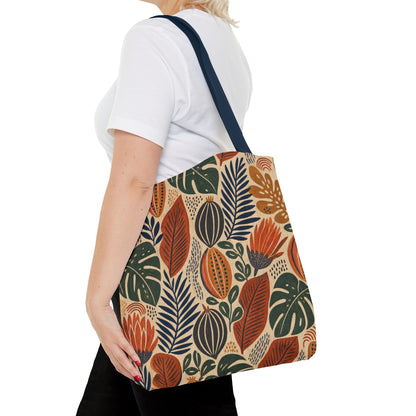 African Tribal Botanical Cacti Leaf Full Art Tote Bag