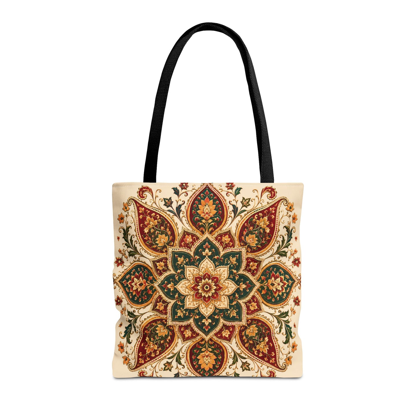 Indian Vintage Floral Mandala Full Art Tote Bag