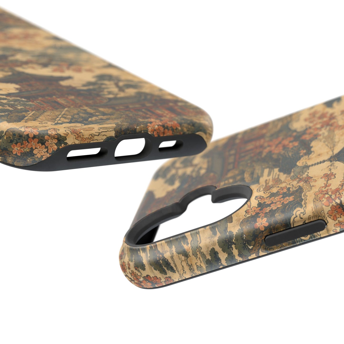 Vintage Japanese Temple Painting Magnetic Impact-Resistant iPhone Cases