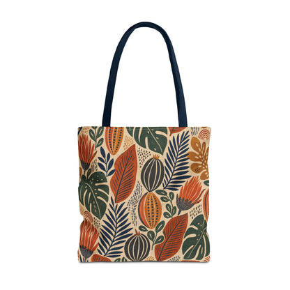 African Tribal Botanical Cacti Leaf Full Art Tote Bag