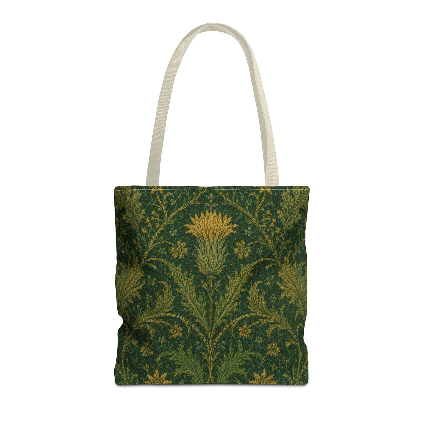 William Morris Forest Green Damask Floral Full Tote Bag
