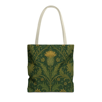 William Morris Forest Green Damask Floral Full Tote Bag