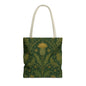 William Morris Forest Green Damask Floral Full Tote Bag