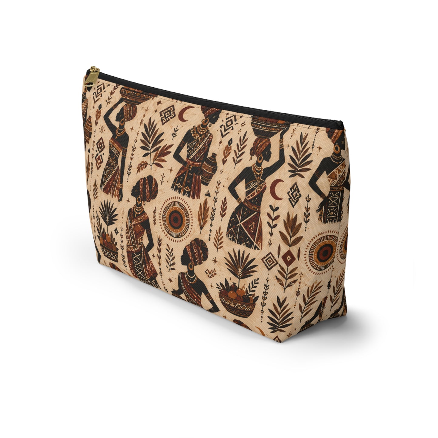 African Woman Figures Accessory Pouch Makeup Bag