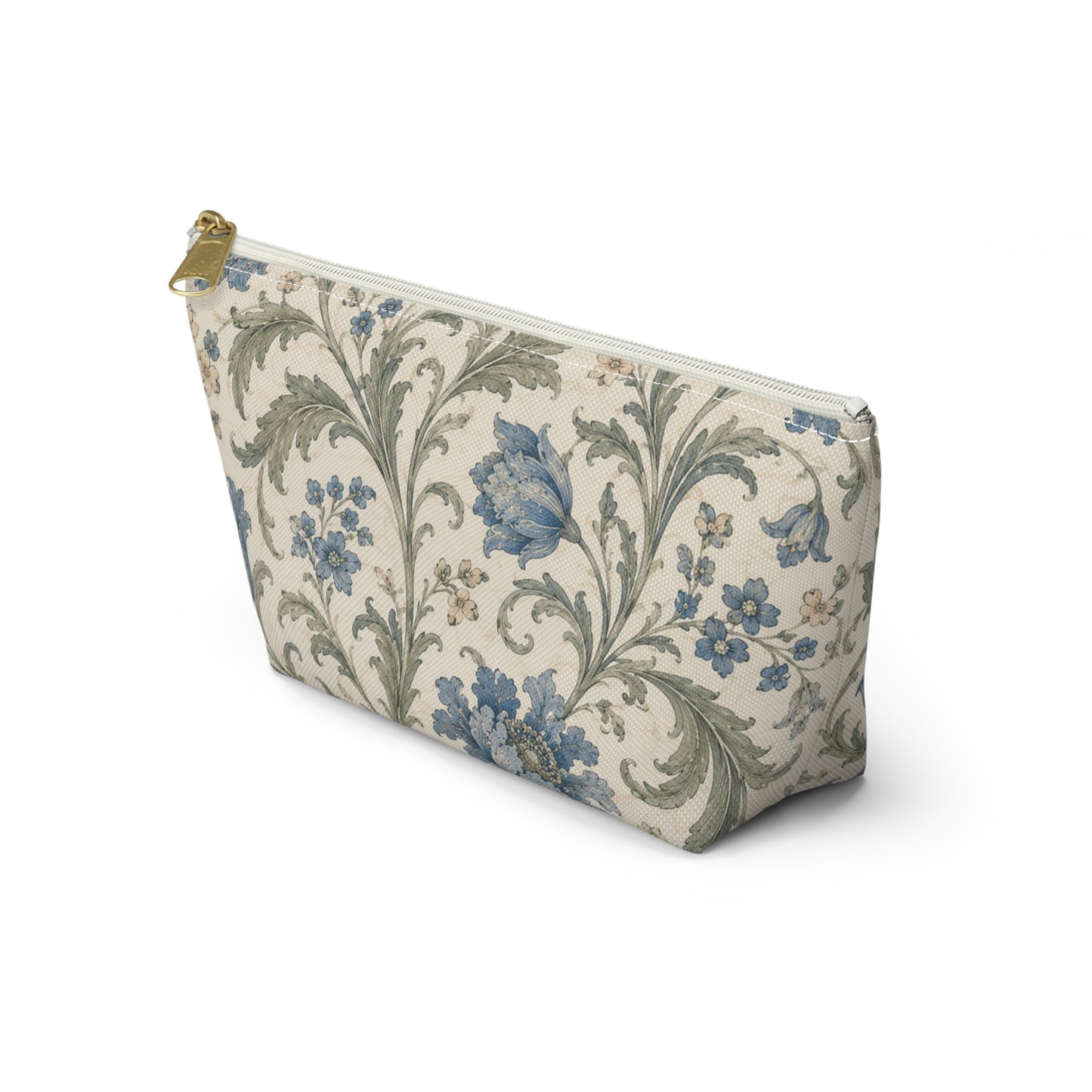 William Morris Floral Blue Makeup Accessory Pouch