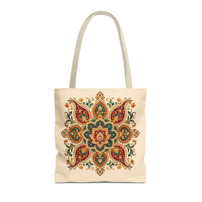Indian Vintage Floral Mandala Full Art Tote Bag