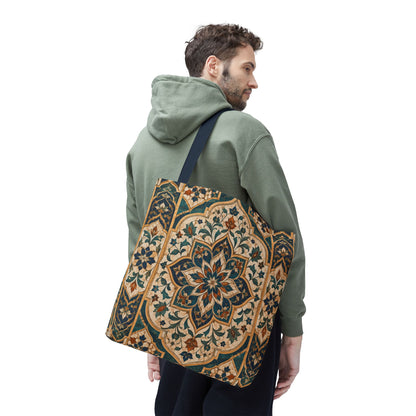 Full Art Moroccan Chevron Oriental Canvas Tote Bag