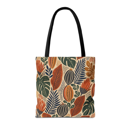 African Tribal Botanical Cacti Leaf Full Art Tote Bag