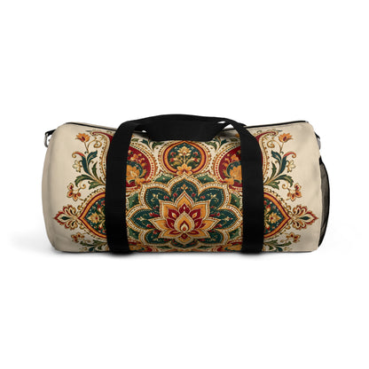 Indian Vintage Floral Mandala Duffel Gym Bag