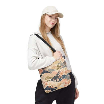 Vintage Japanese Waves & Clouds Painting Full Art Tote Bag