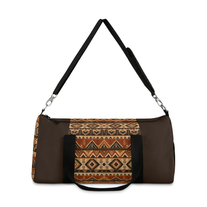 African Tribal Traditional Dark Chocolate Gym Duffel Bag