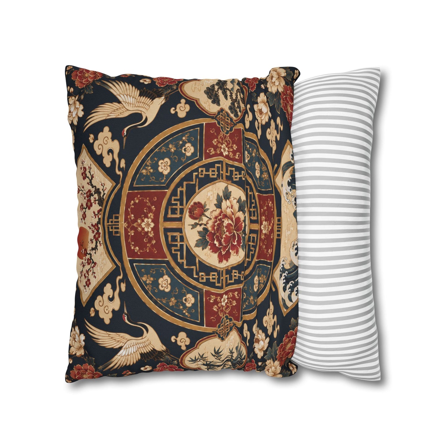 East Asian Oriental Medallion Pillowcase