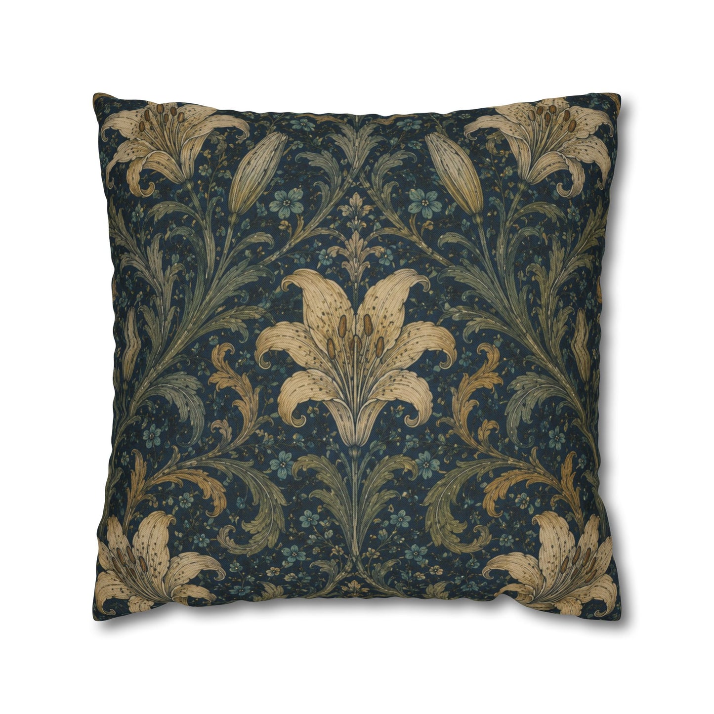 William Morris Damask Floral Lily Pillowcase Cover