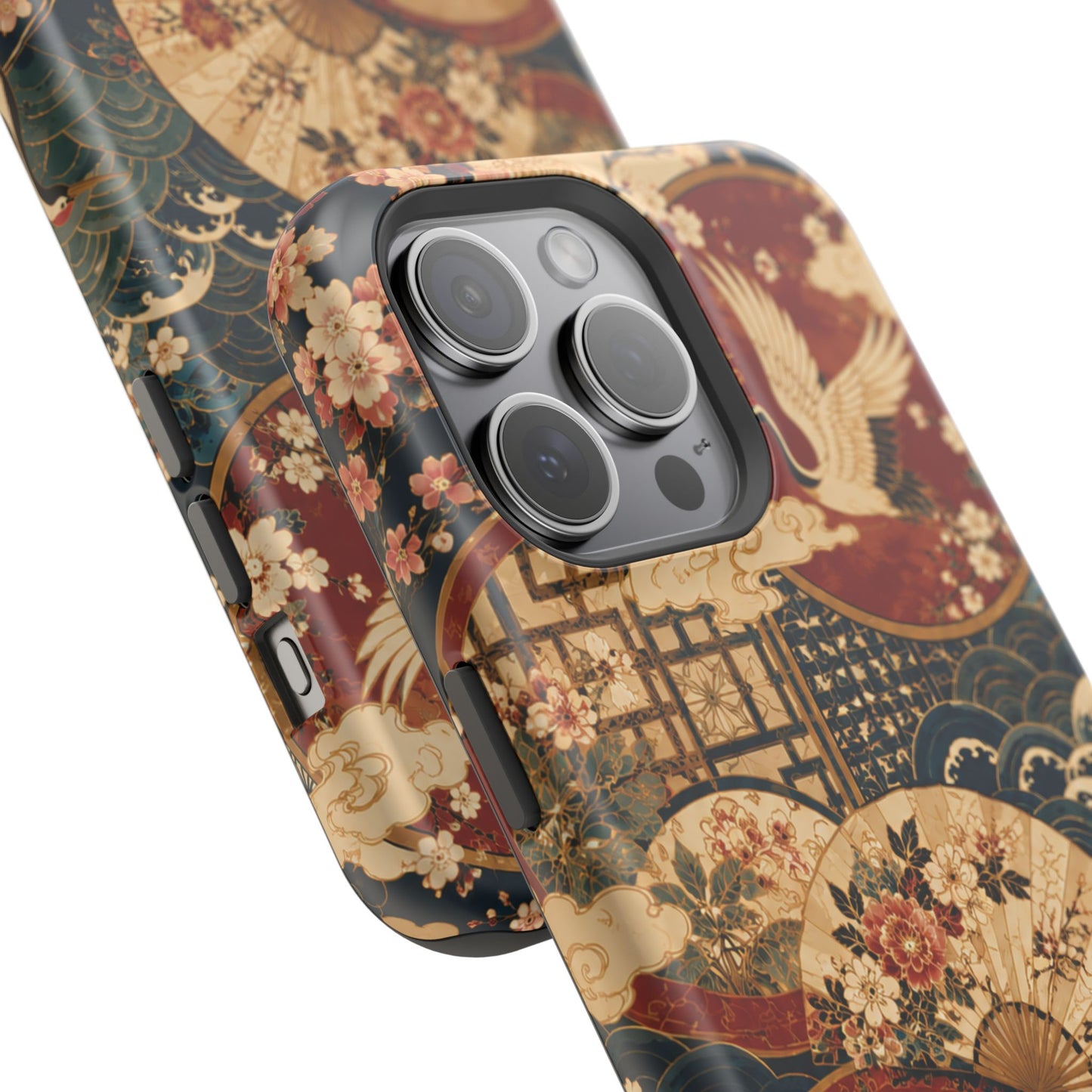East Asian Floral iPhone Case | Magnetic Impact-Resistant Cases