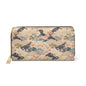 Vintage Japanese Blossom Wave Zipper Wallet