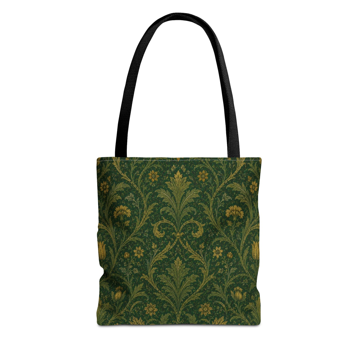 William Morris Damask Floral Forest Green Full Art Tote Bag