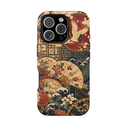 East Asian Floral iPhone Case | Magnetic Impact-Resistant Cases