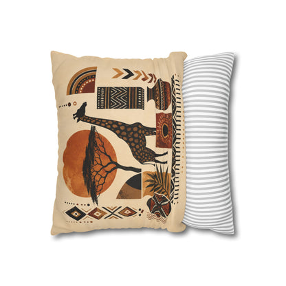 African Safari Giraffe Pillowcase Cover