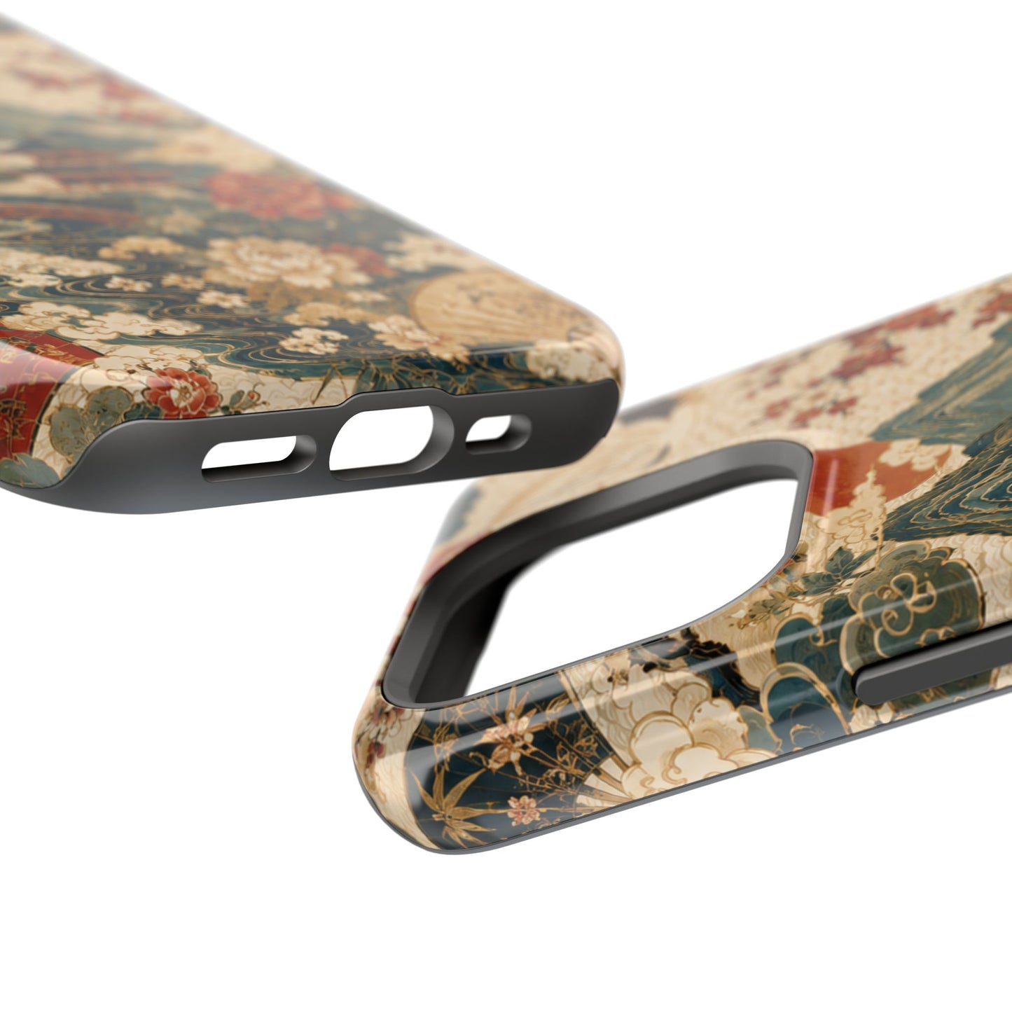 East Asian Vintage Landscape iPhone Case | Magnetic Impact-Resistant Case