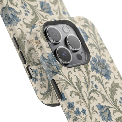 William Morris Floral Blue Magnetic iPhone Cases