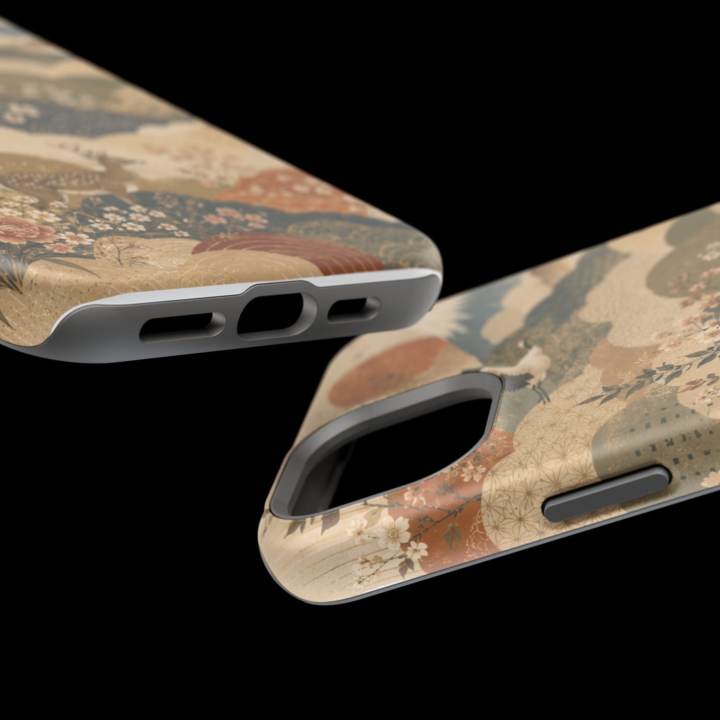 Vintage Japanese Animal Landscape Magnetic Impact-Resistant iPhone Cases