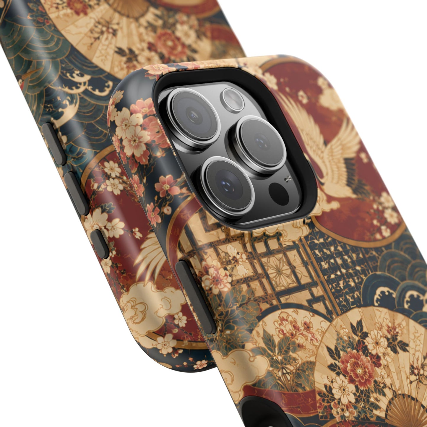 East Asian Floral iPhone Case | Magnetic Impact-Resistant Cases