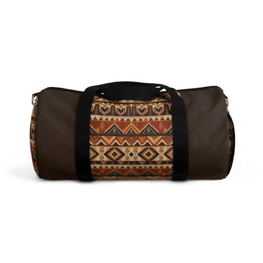 African Tribal Traditional Dark Chocolate Gym Duffel Bag