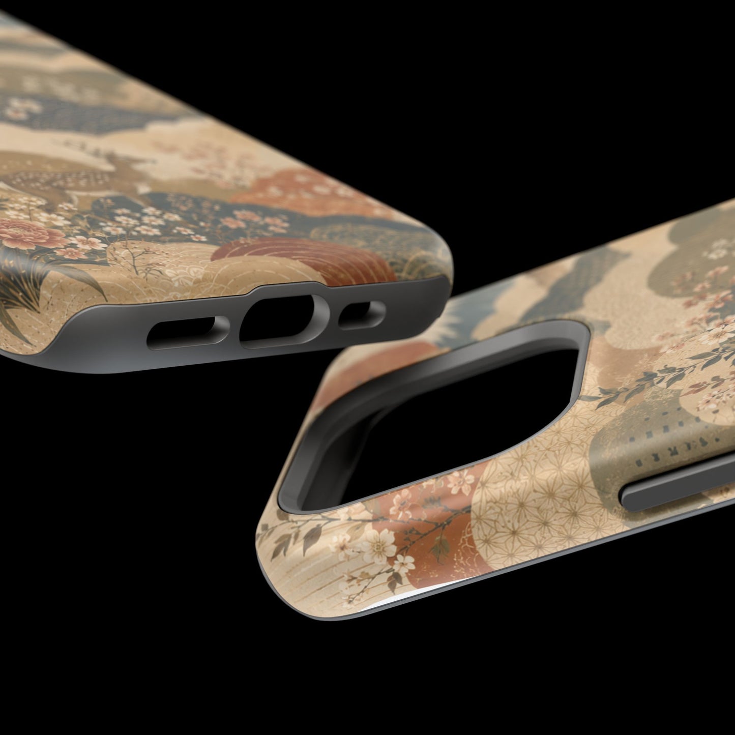 Vintage Japanese Animal Landscape Magnetic Impact-Resistant iPhone Cases
