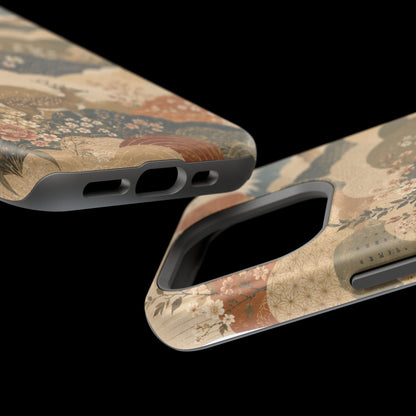 Vintage Japanese Animal Landscape Magnetic Impact-Resistant iPhone Cases