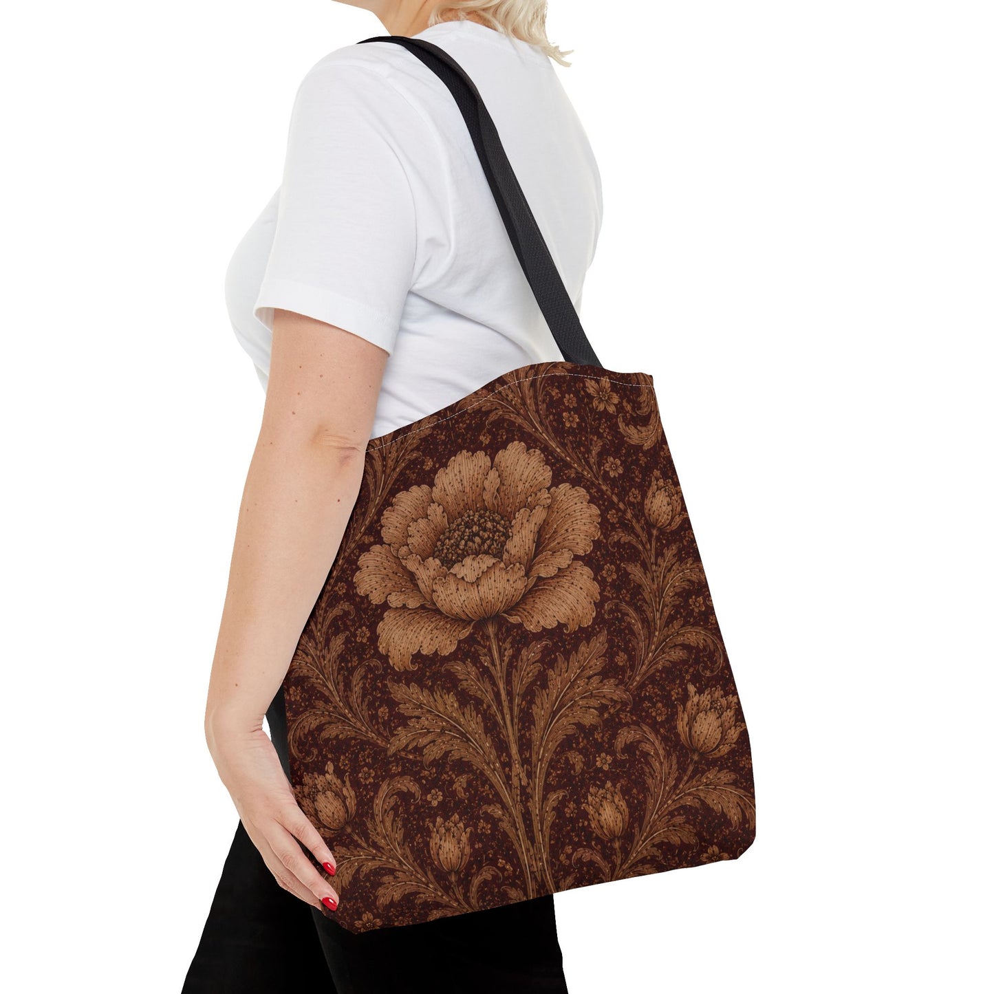 William Morris Floral Damask Rose Full Art Tote Bag