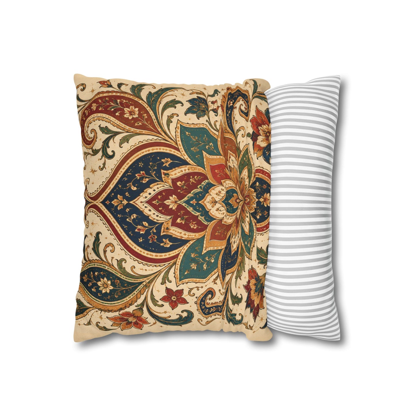 Indian Vintage Paisley Floral Throw Pillow Case Cover