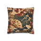East Asian Floral Crane Pillow Case