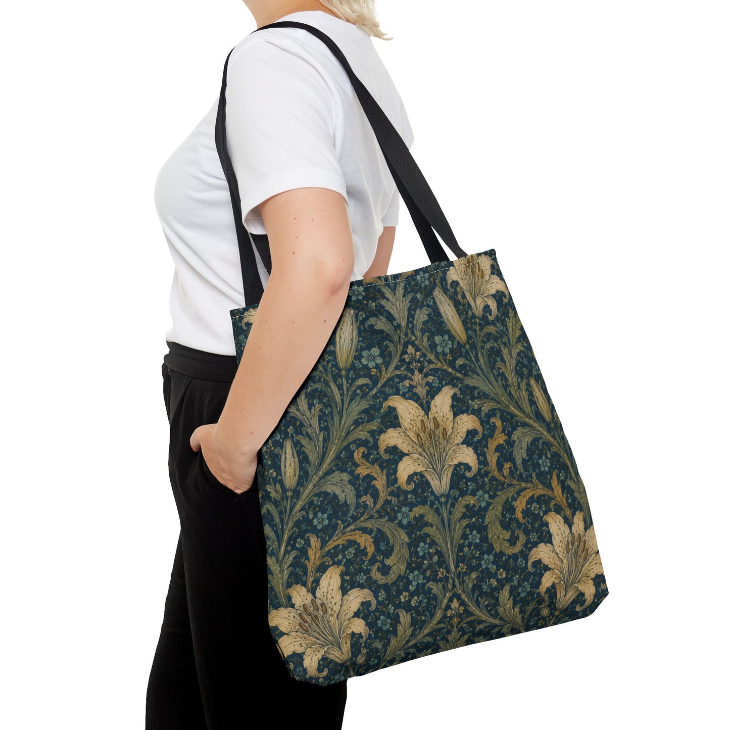William Morris Damask Floral Full Art Tote Bag