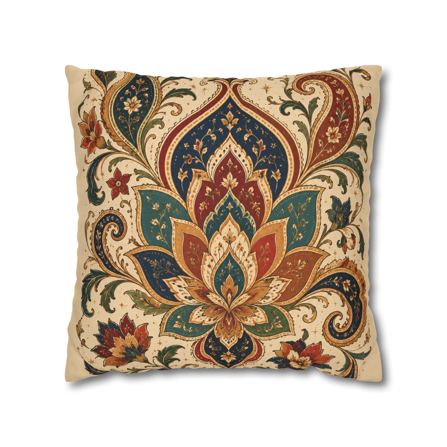Indian Vintage Paisley Floral Throw Pillow Case Cover