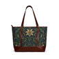 William Morris Damask Leather Trim Floral Shoulder Handbag Tote