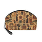 African Tribal Ethnic Silhouette Cosmetic Makeup Pouch