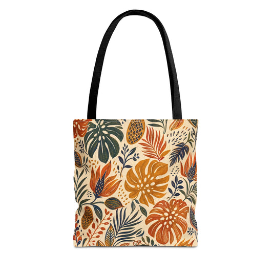 African Tribal Botanical Palm Full Art Tote Bag